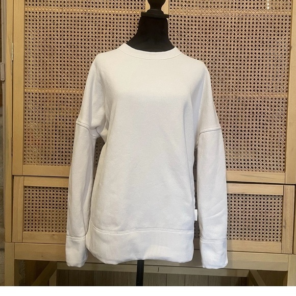 Citizens Of Humanity Women’s Sam’s Sweatshirt Ultra Soft Abalone/Cool White XS - Picture 1 of 12